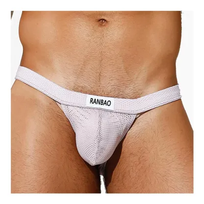 Professional Durable Breathable Mesh Boys Sexy Underwear Big Bulge Penis Underwear for Man-RANBAO