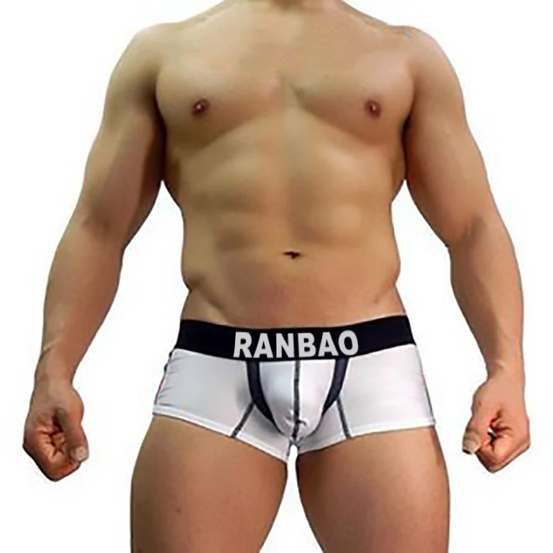 Men's Lingerie Panties Mens Trunk Modal Men Boxer Brief Underwear Briefs Custom-RANBAO