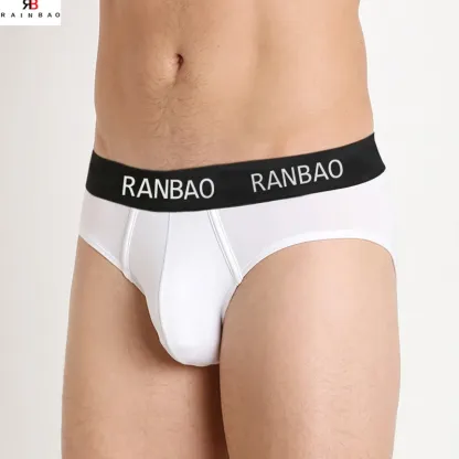 Summer Young Brief Men'S Underwear Bamboo Breathable and Comfortable Stocks Underwear Low-Waist Ultra Mens Plus Size Boxers-RANBAO