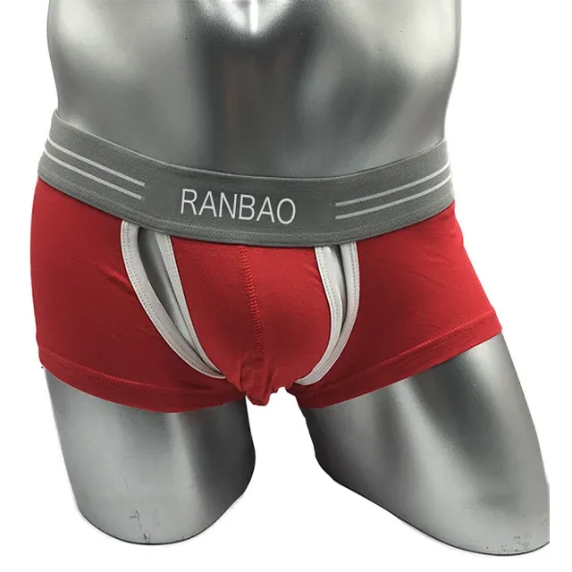 New Arrival Front Crotch Open Gay Man Hot Sexy Penis Inner Wear Wide Flex Waistband Men'S Briefs & Boxers-RANBAO