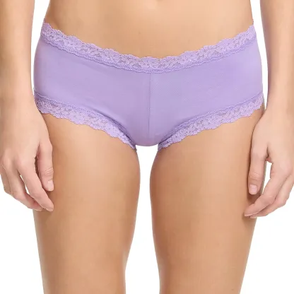 Wholesale Lace Boyshorts Spandex Underwear with Boxer Style Solid Panty Panties Lady's Underpants Knickers Pants for Female-RANBAO