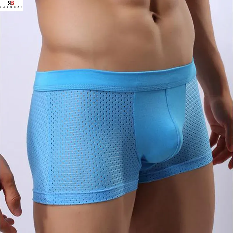 Manufacturers Top Quality Mesh Fabric Men's Popular Boxers Underwear Cheap Price-RANBAO
