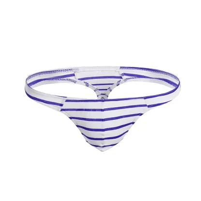 Comfortable G-String Sexy Underwear Man Male Thogs Underwear Striped Pattern Thongs  for Men-RANBAO