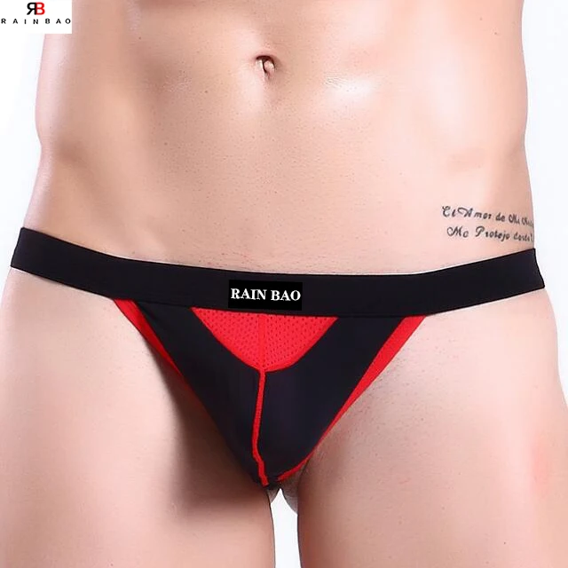 Wholesale Vendors Men's Jockstraps Briefs Athletic Supporters Thongs Low Waist Sexy  G-string Gay Men's Underwear Thong-RANBAO