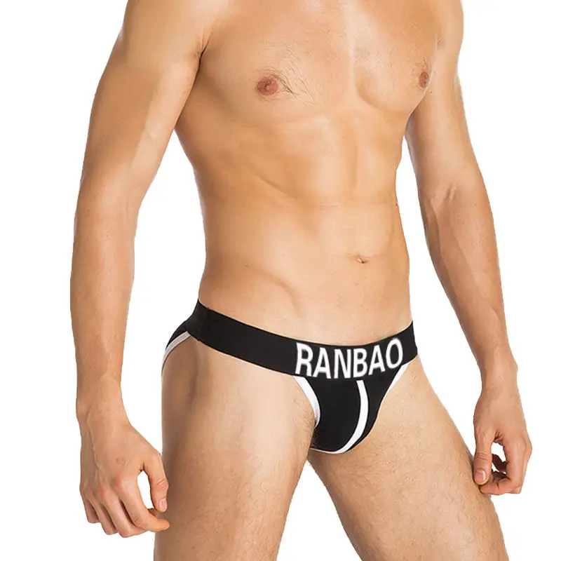 Low Waist Cheeky Mens Underwear Comfort Soft Skin-Friendly Cotton Briefs Custom Boxer Briefs for Men-RANBAO