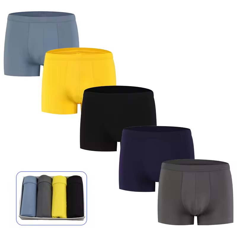High Quality Cotton Sports Men's Boxer Briefs in Stock Boxers for Men's Underwear Underpants Manufacturers Small MOQ