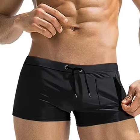 2025 Hot Selling Men Swim Trunk Bathing Suit Square Leg Board Short Swim Brief Swimwear Beachwear