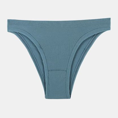 Solid Color Comfortable Low Waist Panties Large Size Elastic Seamless Women's Underwear