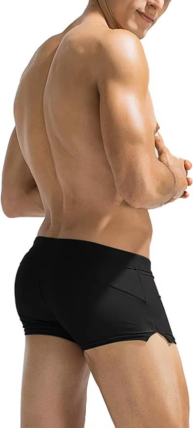 2025 Hot Selling Men Swim Trunk Bathing Suit Square Leg Board Short Swim Brief Swimwear Beachwear