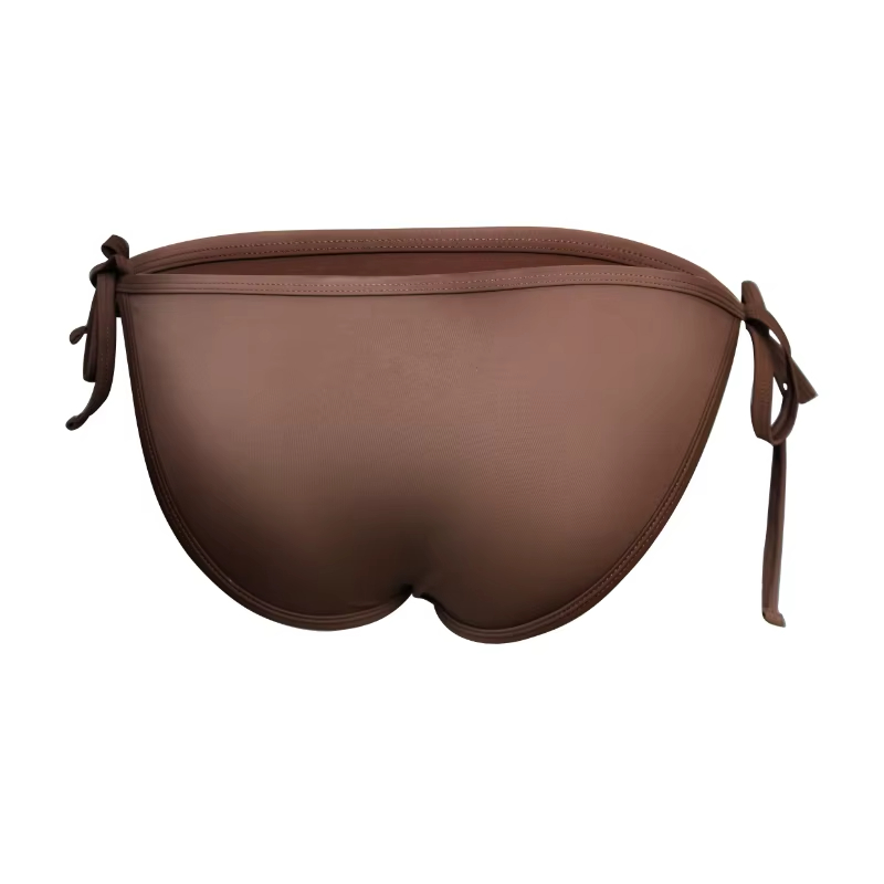 Strong Men's Low-Rise Sexy Swimwear Briefs Bikini With Drawstrings on Side Can Be Sutbale
