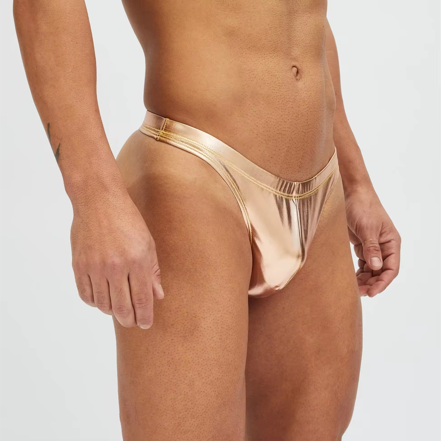 Luxury Quality Men's Micro Swimwear Bikini Thong Extra Small Lightweight Swim Fabric Pouch Lining Scoop Sexy Brief