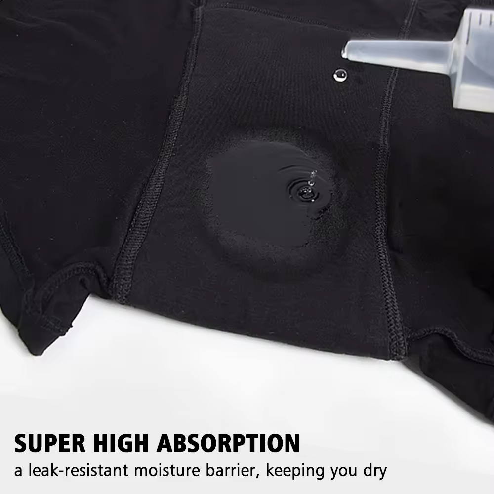 7 Day Shipping Women Bamboo High Waist Menstrual Panties Boyshort Black High Absorption Period Underwear Menstrual Pants