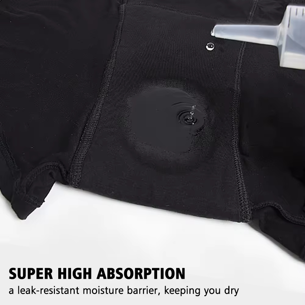 7 Day Shipping Women Bamboo High Waist Menstrual Panties Boyshort Black High Absorption Period Underwear Menstrual Pants