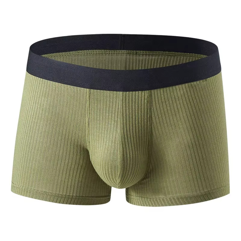 Men’s Soft Breathable Boxer Briefs Cotton Spandex Stretch Underwear—Comfortable Men Boxer Shorts
