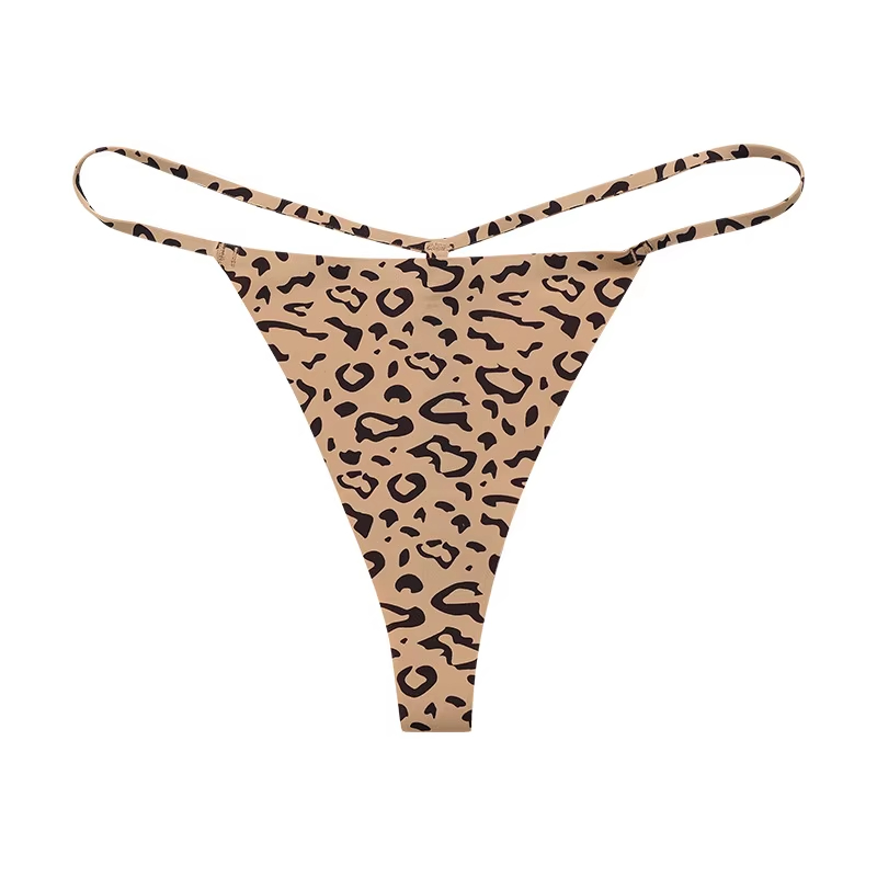 Wholesales Low Waist Leopard Intimate Ladies Tangas Ropa Interior Mujer T Back Thongs G String Women Underwear for Ladies