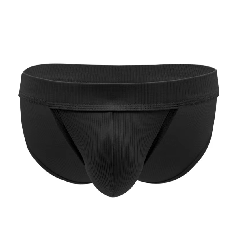 Men's Disposable High-Cut Sexy Small Triangle Briefs Nylon Threaded Lust Style Large Bag Panties for Men