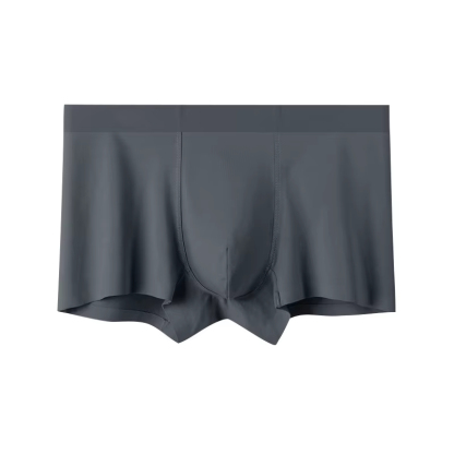 Men's Mid-Rise Boxer Briefs Long-Staple Cotton Underwear Seamless Graphene Crotch Breathable Anti-Chafing Logo Waist Knitted