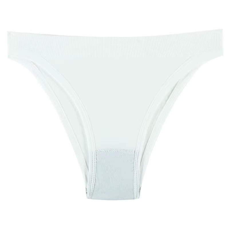 Solid Color Comfortable Low Waist Panties Large Size Elastic Seamless Women's Underwear