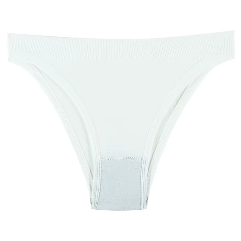 Solid Color Comfortable Low Waist Panties Large Size Elastic Seamless Women's Underwear