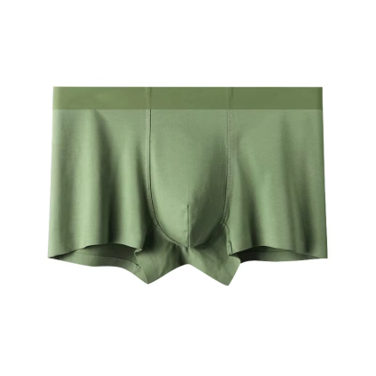 Men's Mid-Rise Boxer Briefs Long-Staple Cotton Underwear Seamless Graphene Crotch Breathable Anti-Chafing Logo Waist Knitted