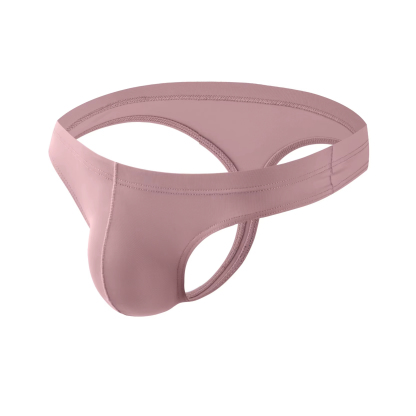 Customized Men Sexy Thong Brief Ice Silk Solid Color Underwear Briefs for Wholesale