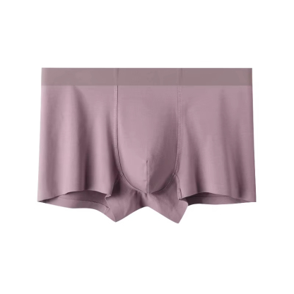 Men's Mid-Rise Boxer Briefs Long-Staple Cotton Underwear Seamless Graphene Crotch Breathable Anti-Chafing Logo Waist Knitted