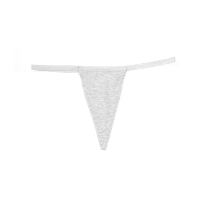 Wholesale Cotton T-Shaped Briefs for Girls Seductive Invisible Thong Logo Waist Solid Pattern Knitted Mini Thin Underwear