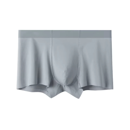 Men's Mid-Rise Boxer Briefs Long-Staple Cotton Underwear Seamless Graphene Crotch Breathable Anti-Chafing Logo Waist Knitted