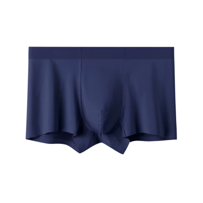 Men's Mid-Rise Boxer Briefs Long-Staple Cotton Underwear Seamless Graphene Crotch Breathable Anti-Chafing Logo Waist Knitted