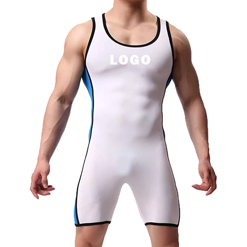 Tops Bodysuits Catsuit Neck Sleeveless Sexy Bodysuit Men Off Shoulder Customized Logo Wholesale Factory-RANBAO