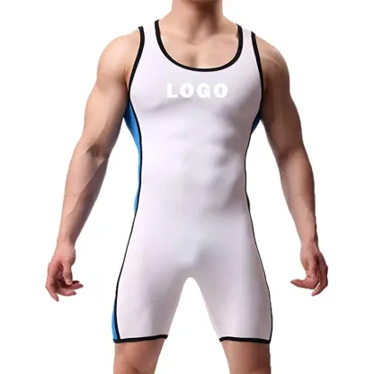 Tops Bodysuits Catsuit Neck Sleeveless Sexy Bodysuit Men Off Shoulder Customized Logo Wholesale Factory-RANBAO