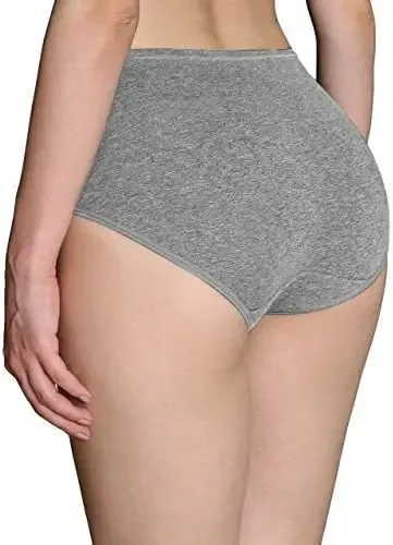 Custom Ladies Panties Lingerie Undergarments Mid Waist No Muffin Top Full Coverage Brief Breathable  Cotton Print-RANBAO