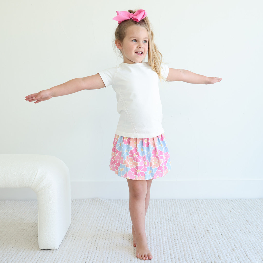 Kids Athletic Pleated Skirt | Power Flowers