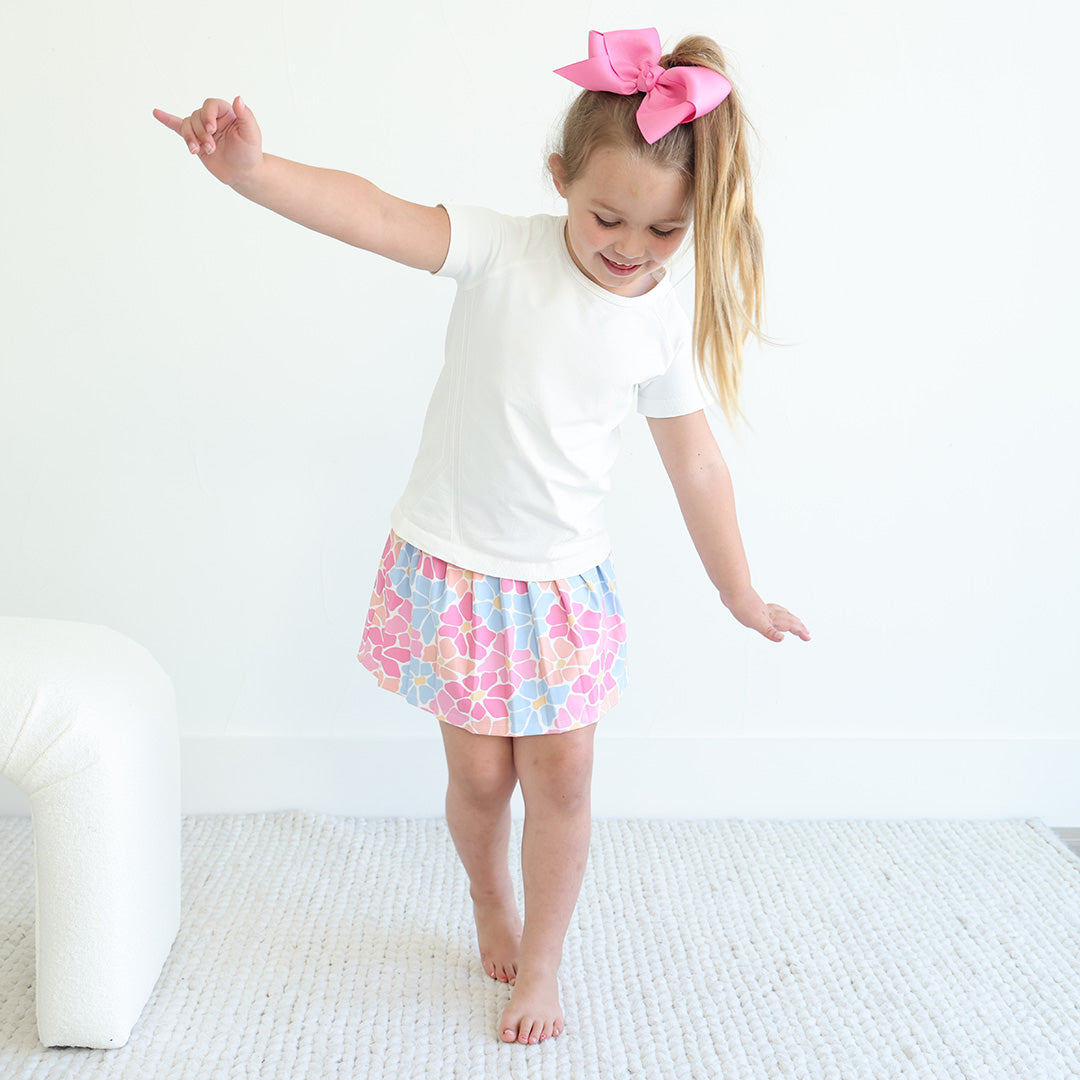 Kids Athletic Pleated Skirt | Power Flowers