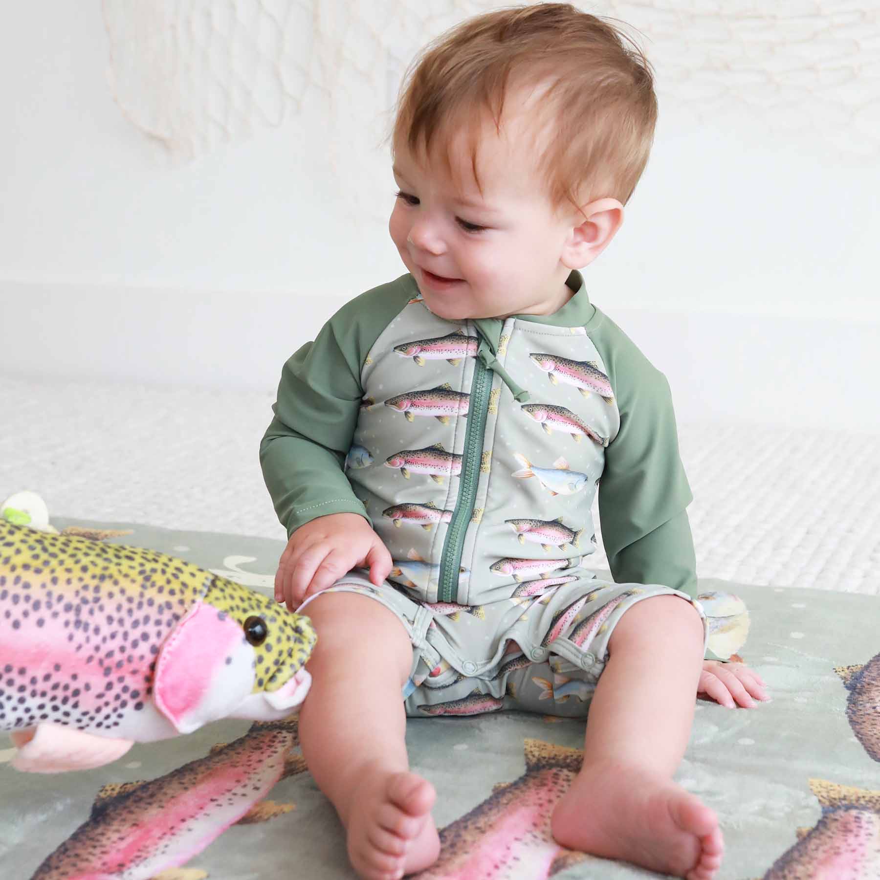 Long Sleeve Rash Guard Swim Romper Shortie