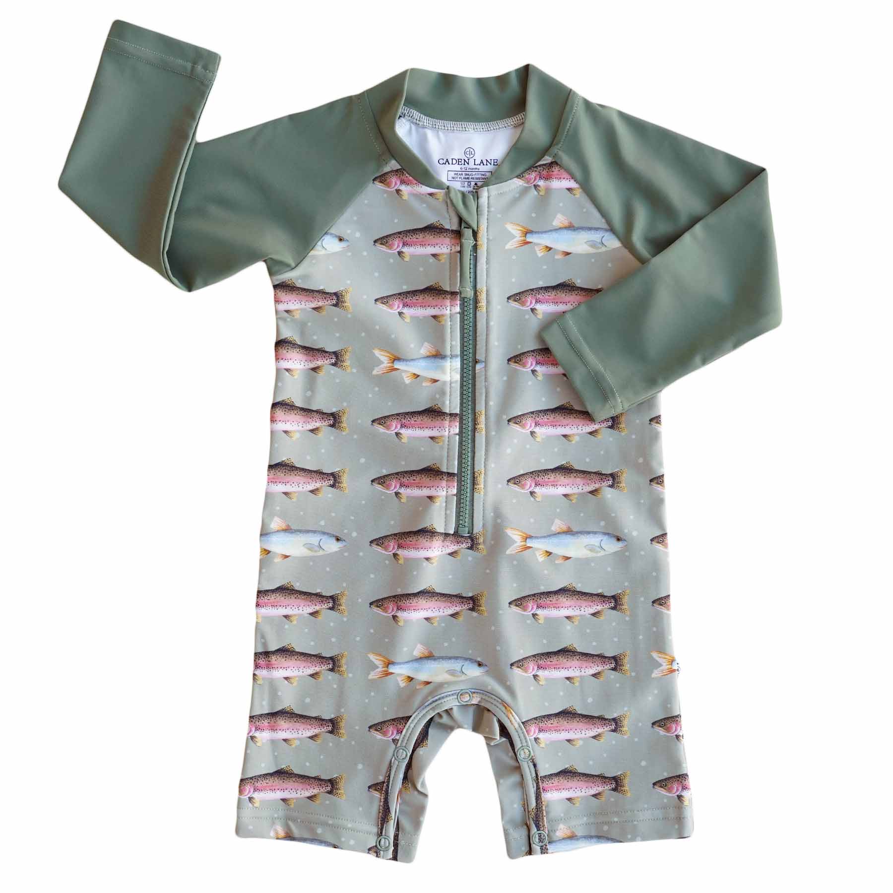 Long Sleeve Rash Guard Swim Romper Shortie