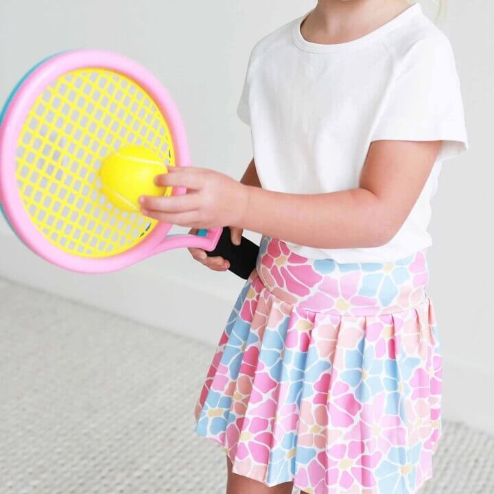 Kids Athletic Pleated Skirt | Power Flowers