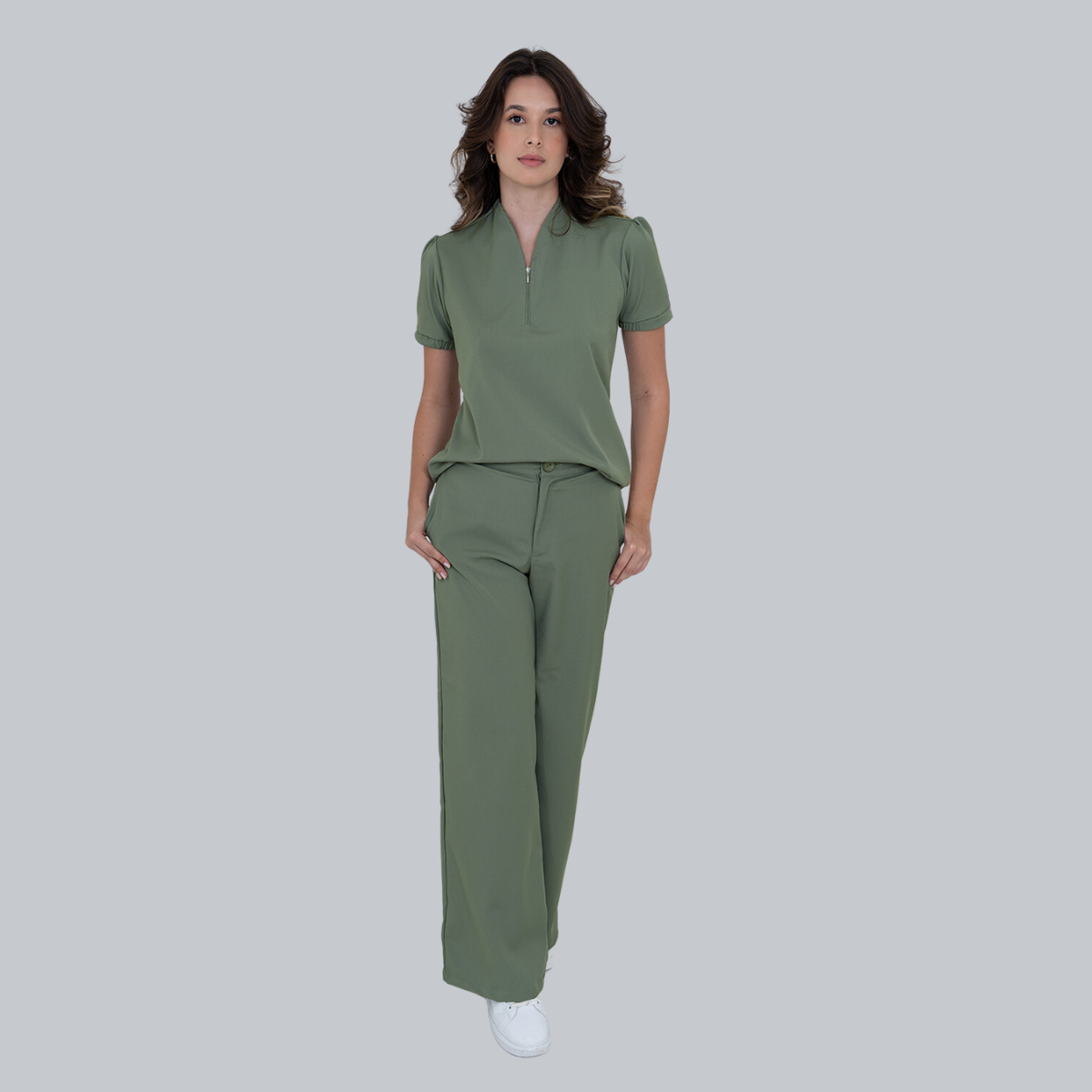 Women's Y-zip Collar Scrub Top™