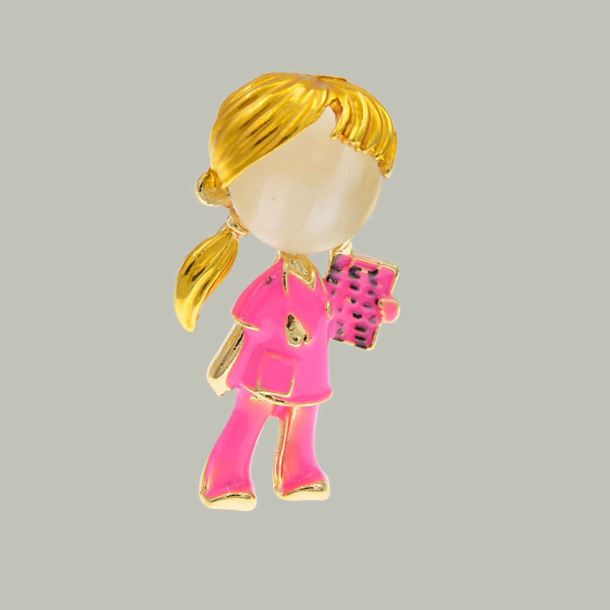 Female Nurse Doctor Alloy Oil Drop Brooch