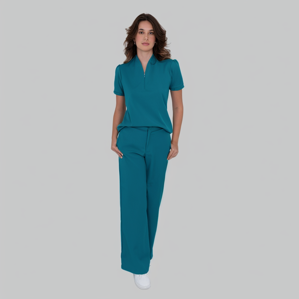 Women's Y-zip Collar Scrub Top™