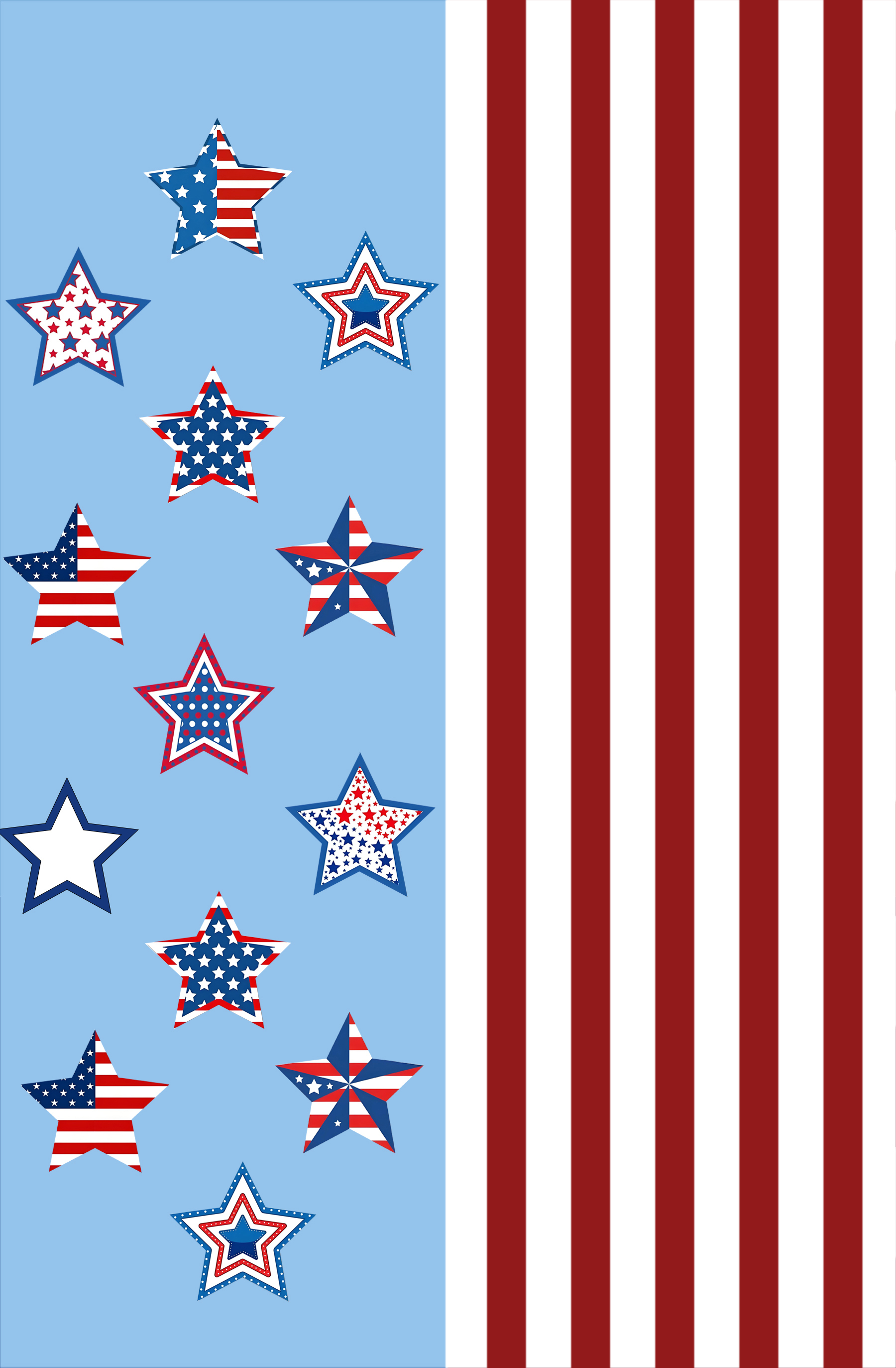 Women's Independence Day Graphics Scrub Set ST6246