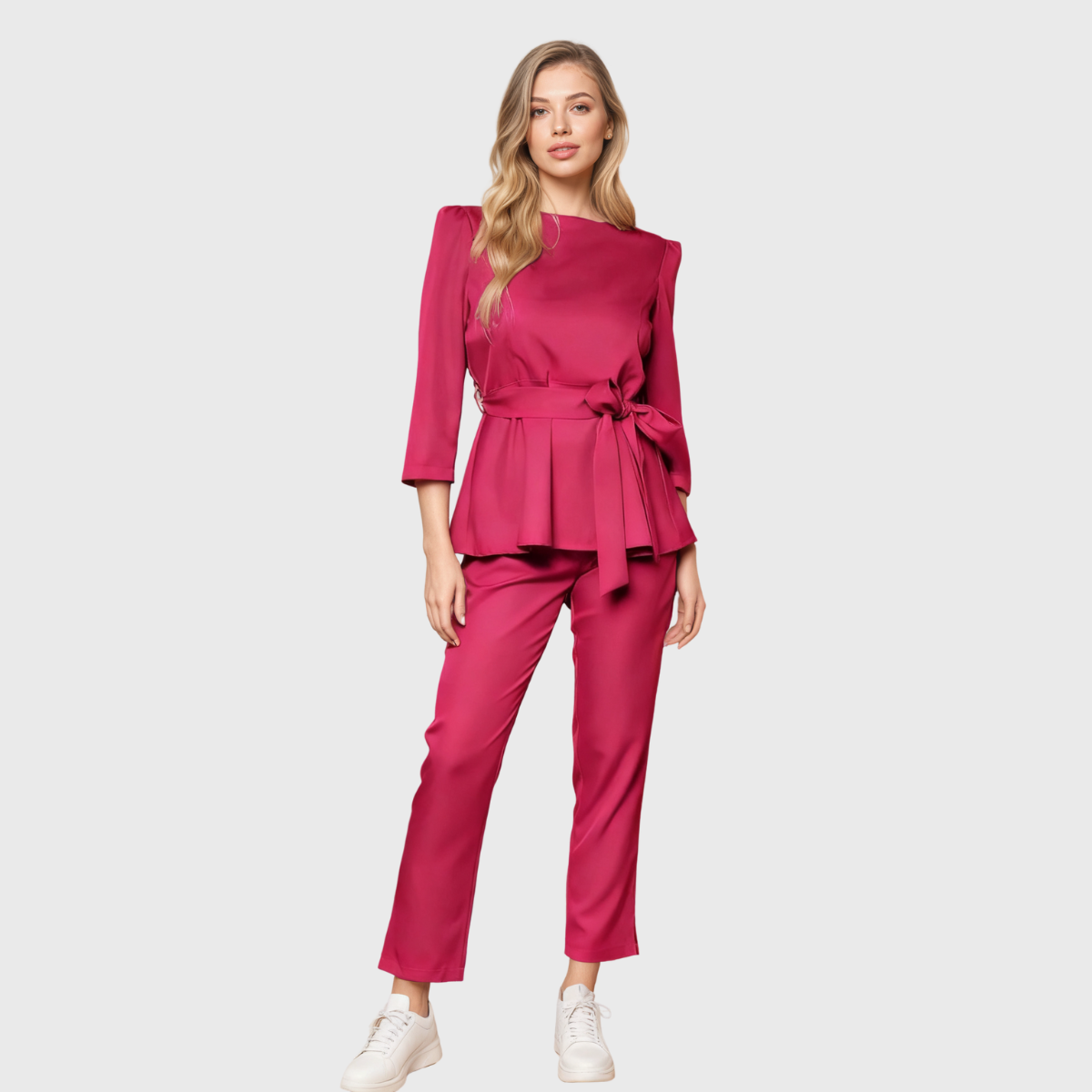 Women's Peplum Style Princess Sleeves Scrub Top