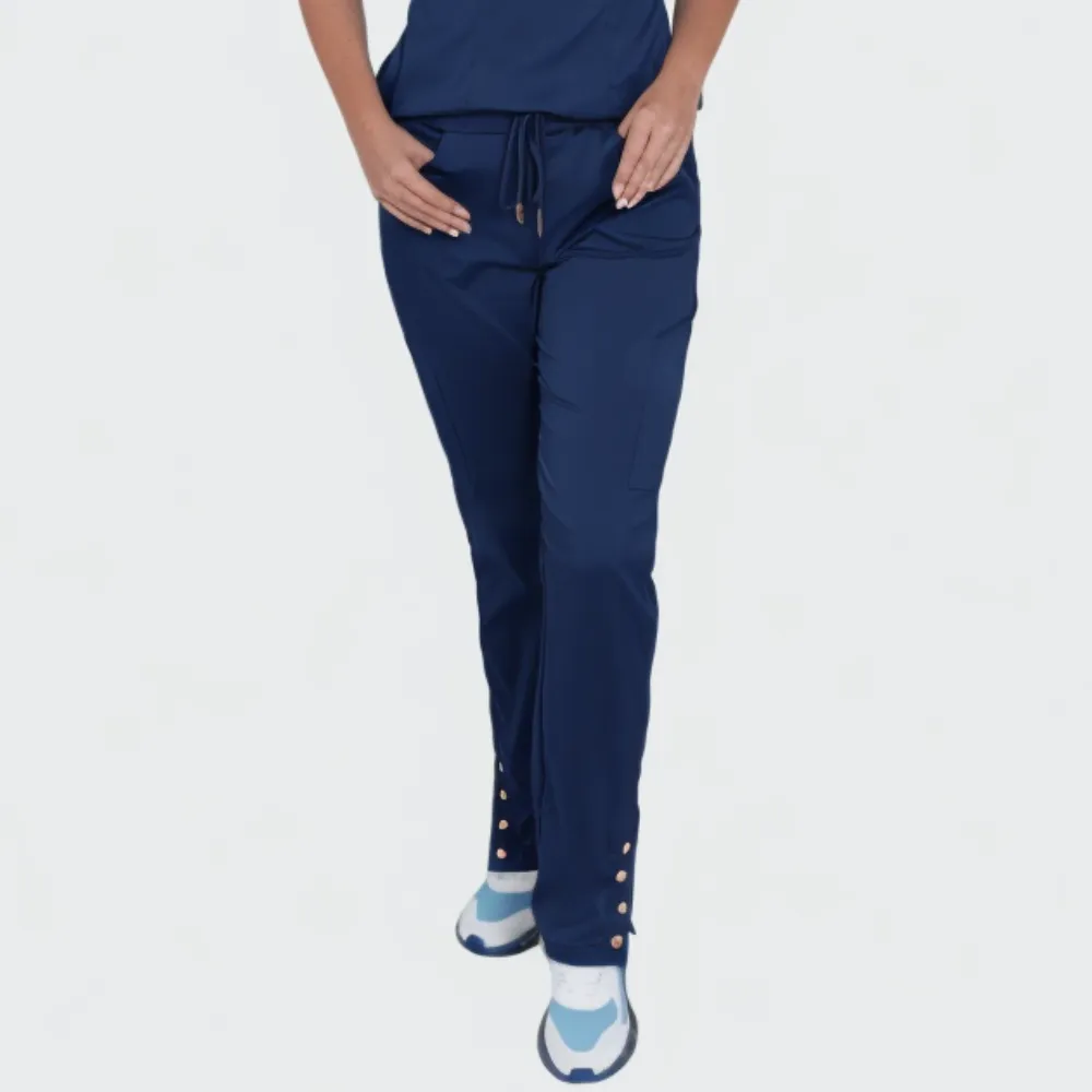 Clara Women's 6 Pockets Straight Leg Scrub Pants