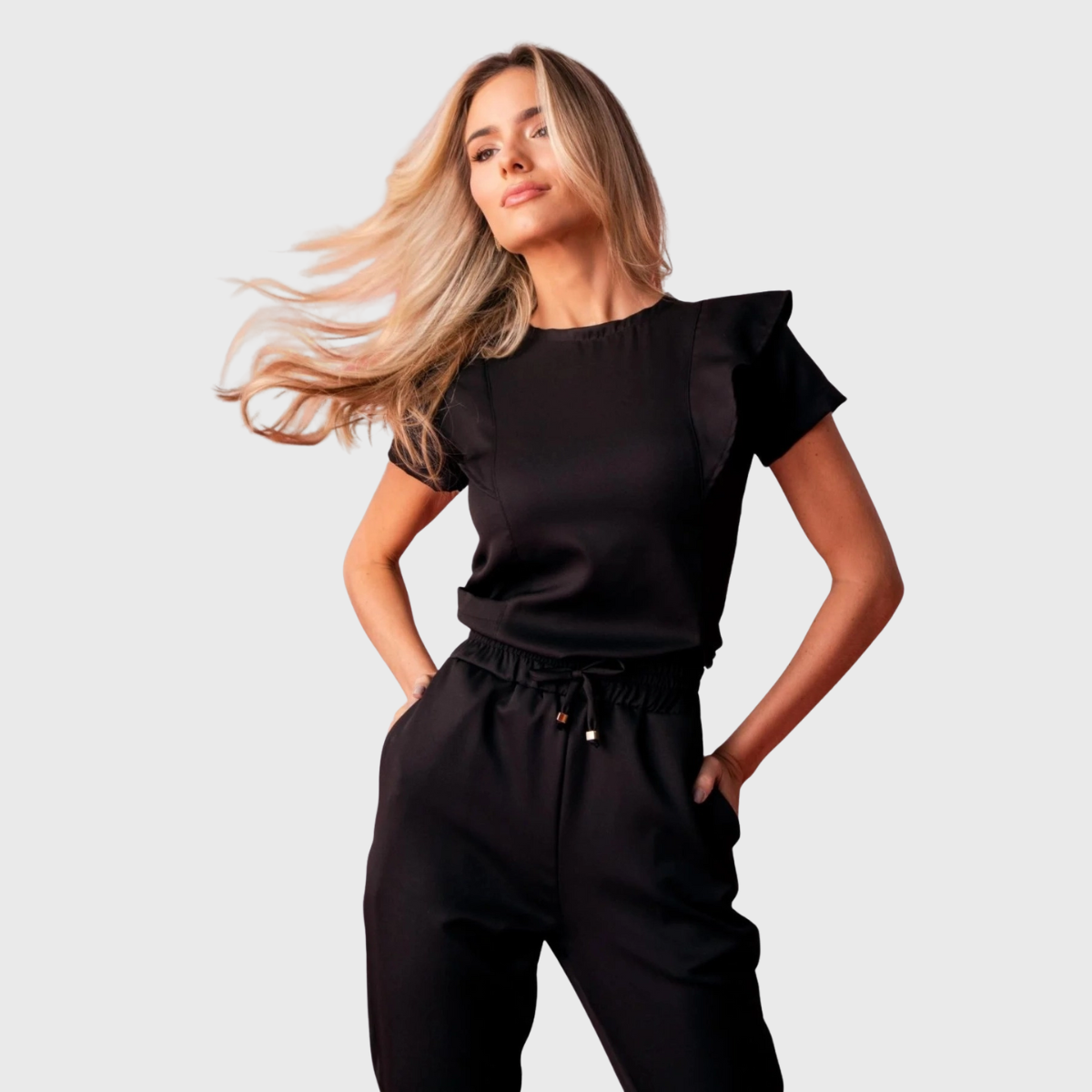 Women's Flying Sleeve Scrub Set