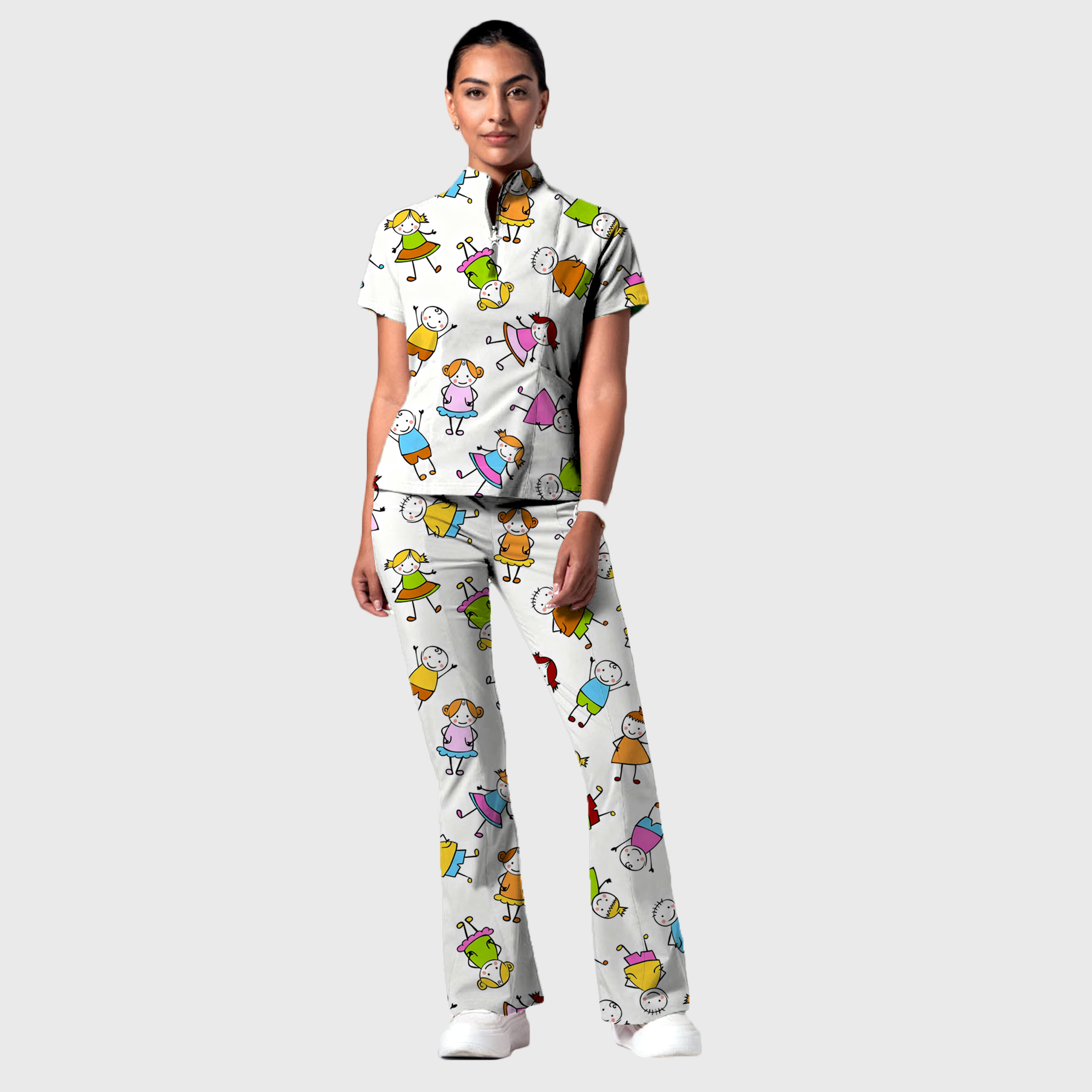 Women's Printed Scrub Set YHSC1