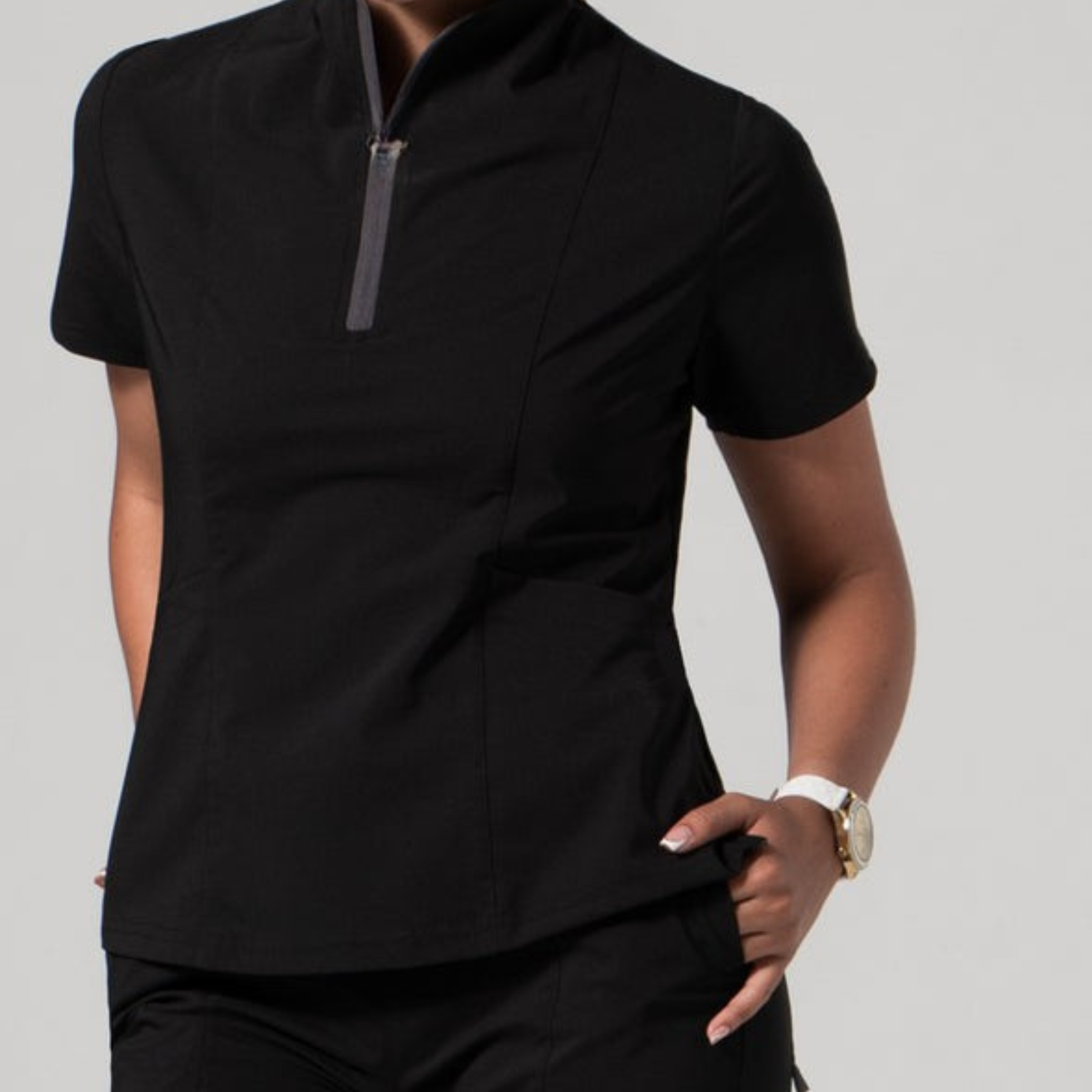 Women's Zip Collar Scrub Set CPSC1