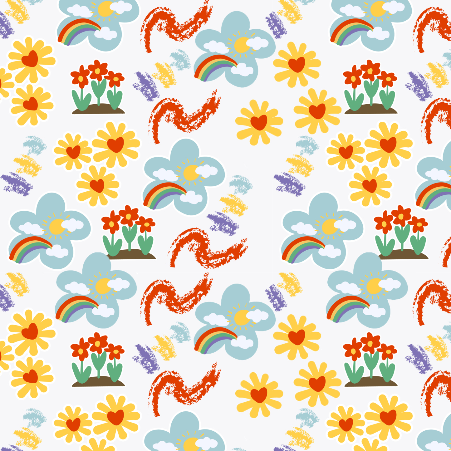 Women's Summer Garden Printed Scrub Set SP08