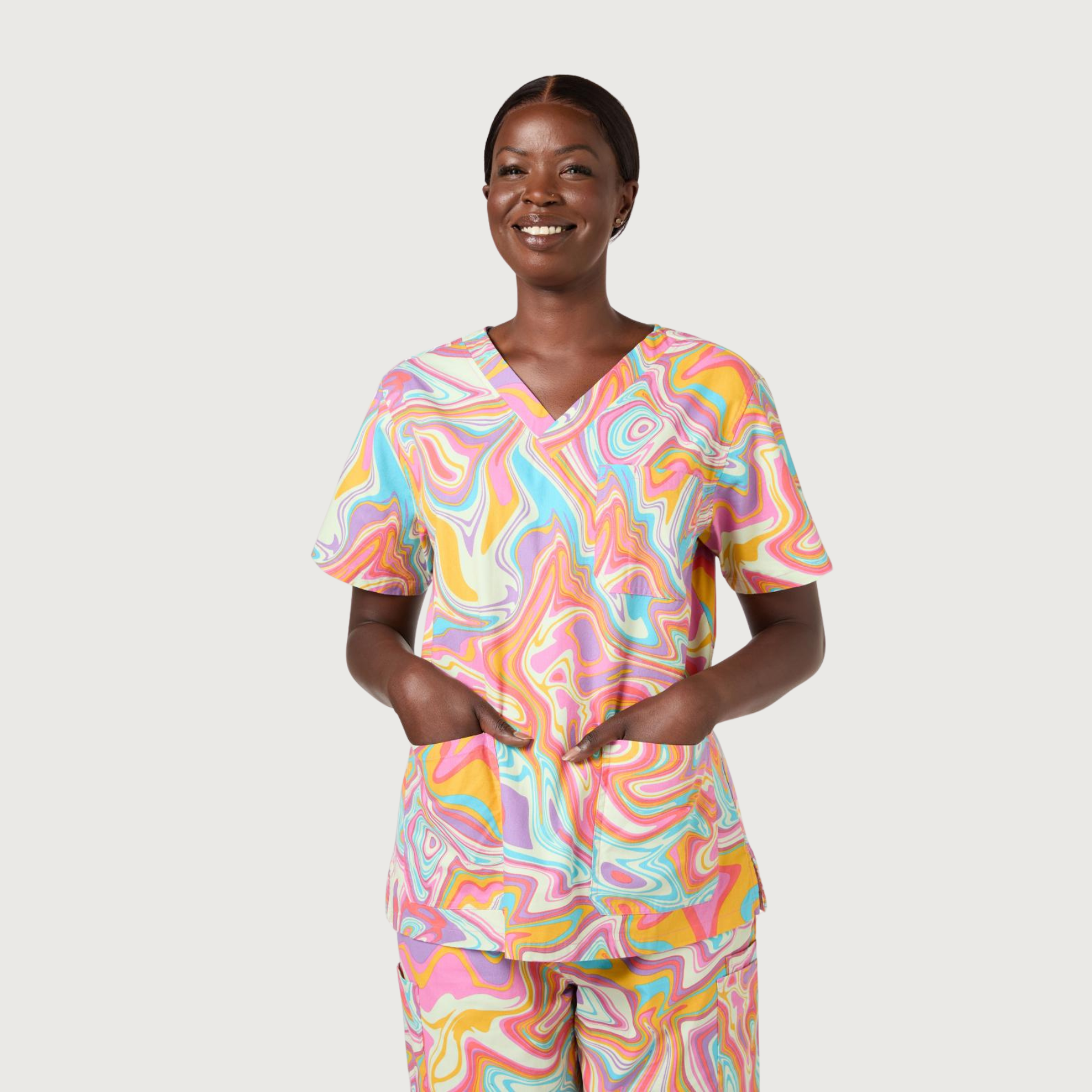 Women's Shine V-neck Scrub Top