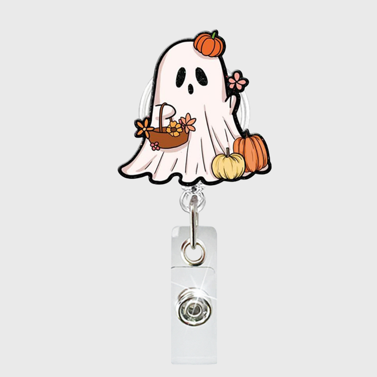 Pumpkin Fun Acrylic Retractable Badge Medical Care