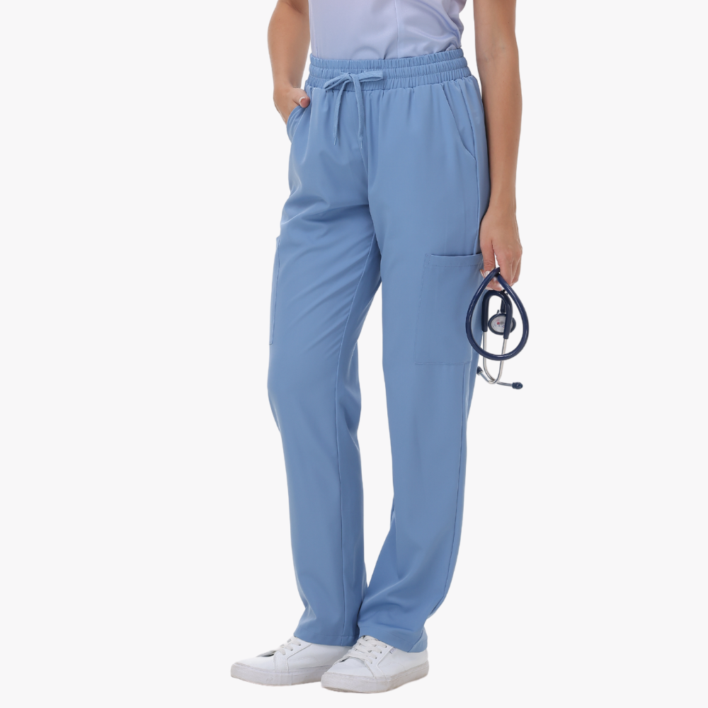Women's Four Pockets Straight-leg Scrub Pant